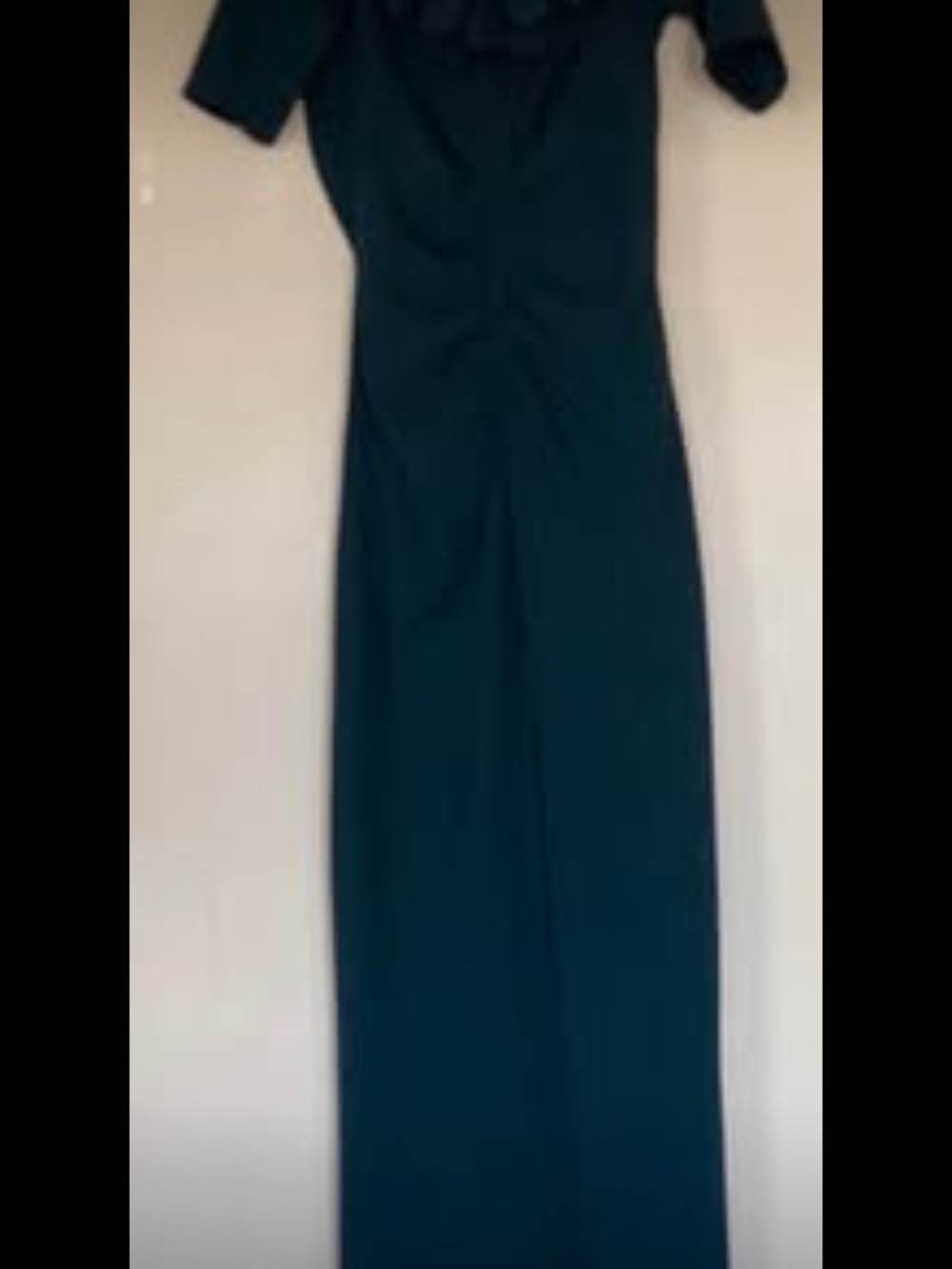 Xscape Teal-Green Maxi Dress with Short Sleeves
